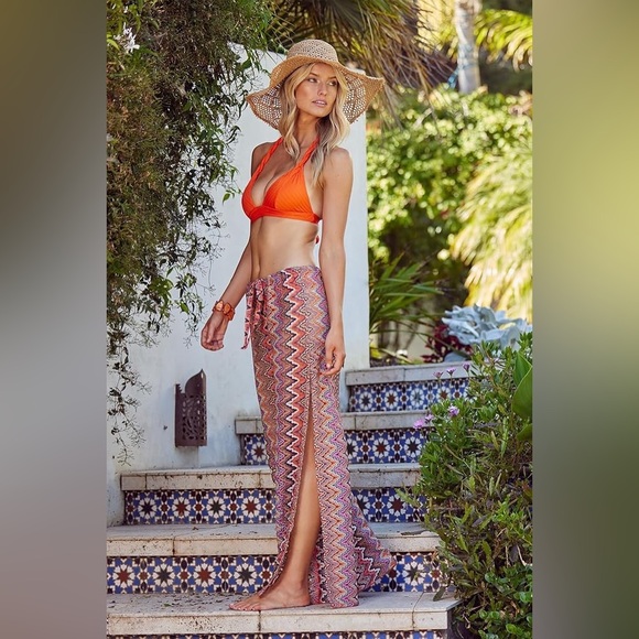 Becca swim crochet side slit pants size small - Picture 10 of 13